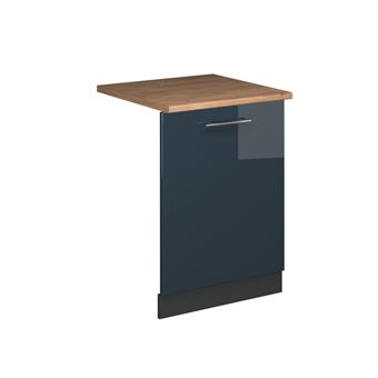Vicco Façade de lave-vaisselle Fame-Line, Bleu foncé brillant, 60cm , PT Chêne - 1