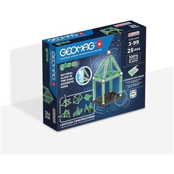 Geomag Supercolor 52 Pièces - Blocs De Construction Magnétiques En Plastique 100% Recyclé, Green Collection, Suisse
