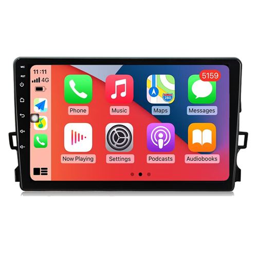 Autoradio Multimédia RoverOne CarPlay Android Auto GPS pour Toyota Auris E150 2006 - 2012