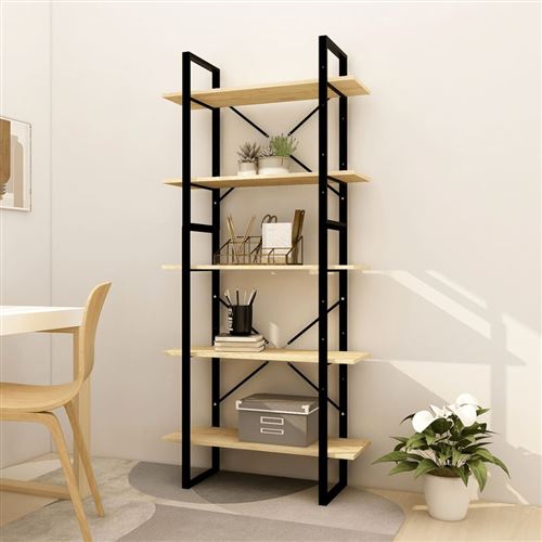 Vidaxl Bibliothèque 5 Niveaux 80X30x175 Cm Bois De Pin - Image 3