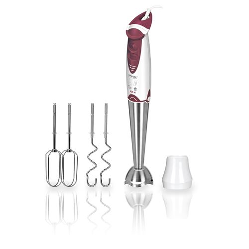 Set Mixeur Plongeant avec Fouet en Acier Inoxydable, pour Pétrir, Battre, Turbo, MPM, MBL-16, 400W, Blanc