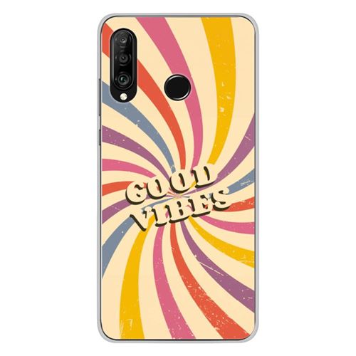 Coque en silicone imprimée compatible Huawei P30 Lite Good vibes