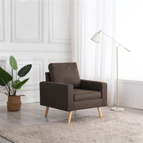 vidaXL - Fauteuil de salon - Extra Grand - Marron - 77 x 71 x 80 cm - Image 3