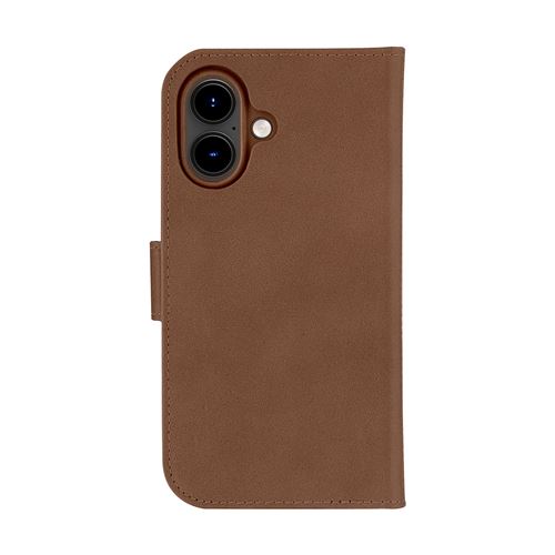 dbramante1928 Lynge - Étui à rabat pour téléphone portable - compatibilité avec MagSafe - cuir pleine fleur - brun foncé - pour Apple iPhone 16