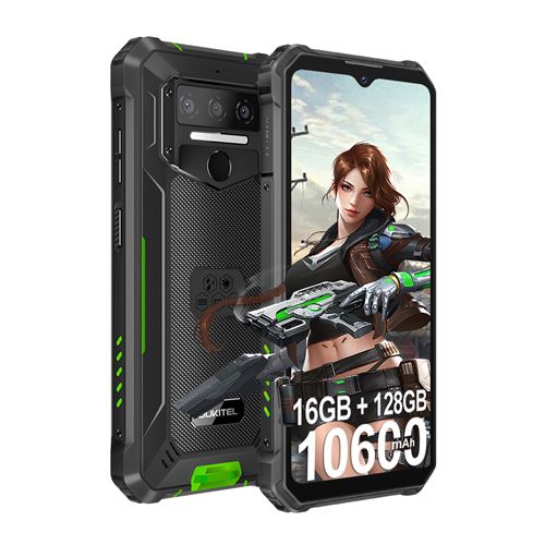 Oukitel WP23 Pro Smartphone Vert: 6.52écran 8Go 128Go 10600mAh 18W Android 13 DUAL SIM 4G-Poids 378g