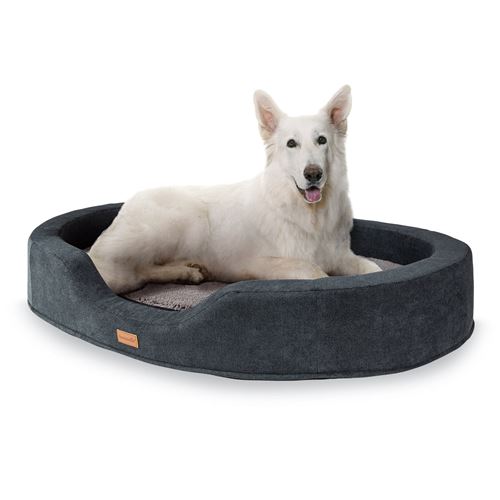 Comparer les prix de Panier pour chien - Brunolie Lotte - Coussin pour chien - Taille XL (120 x 20 x 100 cm) - Mousse - Gris