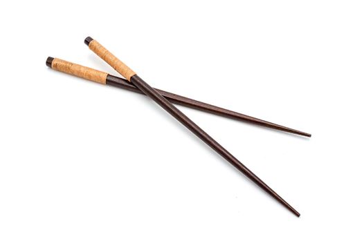 vhbw 1 Paire de baguettes - Chopsticks en bois, design clair anti-glissement, marron