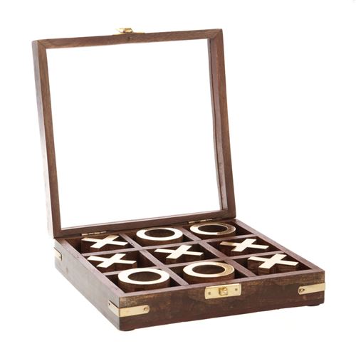 Non Communiqué Marron Boite En Bois Tic Tac Toe - Amadeus - Bois