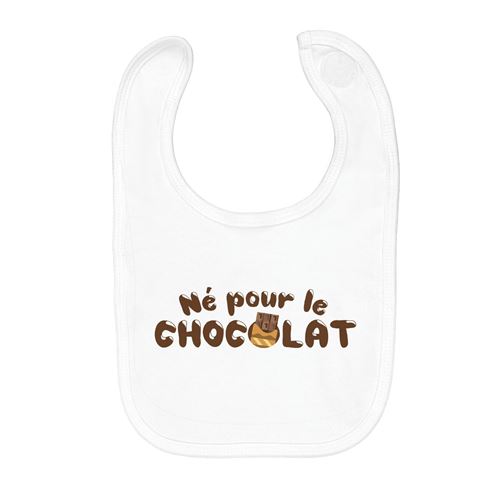 Fabulous Bavoir Coton Bio Né Pour Le Chocolat