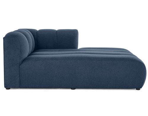 Non Communiqué Bleu Debbie - Module D'assise Méridienne Droit En Tissu Texturé