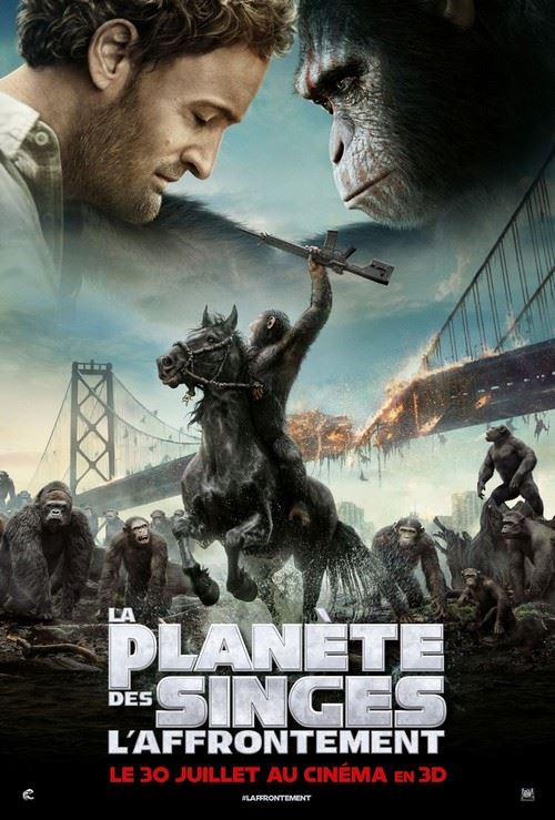 La Planète des Singes - l'Affrontement - 2014 - Matt Reeves - 116x158cm - Affiche de cinéma originale pliée