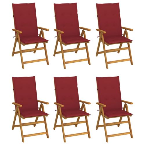 VidaXL - Gartenstuhl holz, One Size, Rot Bunt