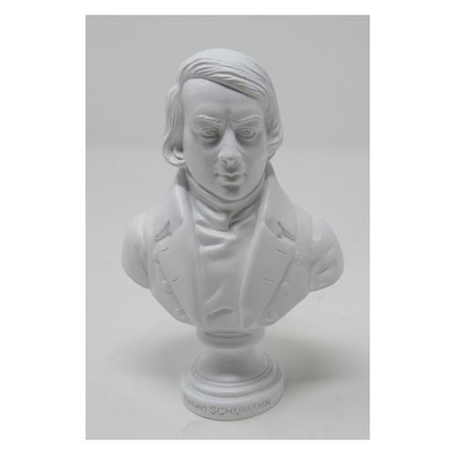 IMPEXIT - Buste de Robert Schumann Blanc 12,8/8,5/5,5 cm