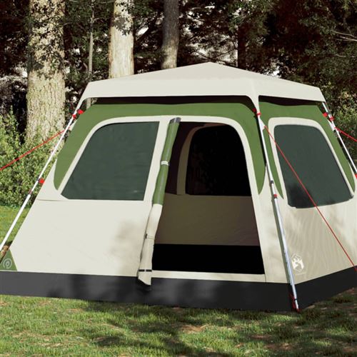 vidaXL Kuppel-Campingzelt 4 Personen Grün Quick Release