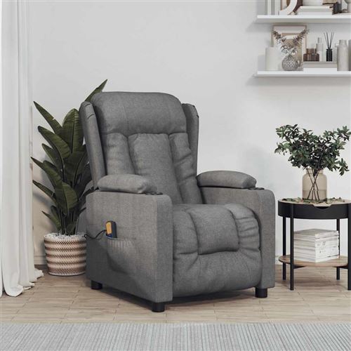 Vidaxl Gris Fauteuil De Massage - Foncé - Image 3