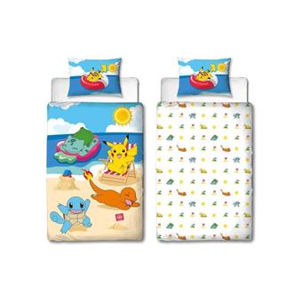 Parure de lit multicolore 140x200 cm microfibre - fan - 1