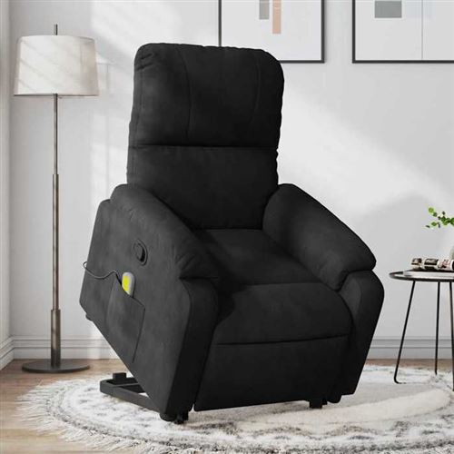 Non Communiqué Noir Vidaxl Fauteuil De Massage, Relaxation Tissu Microfibre