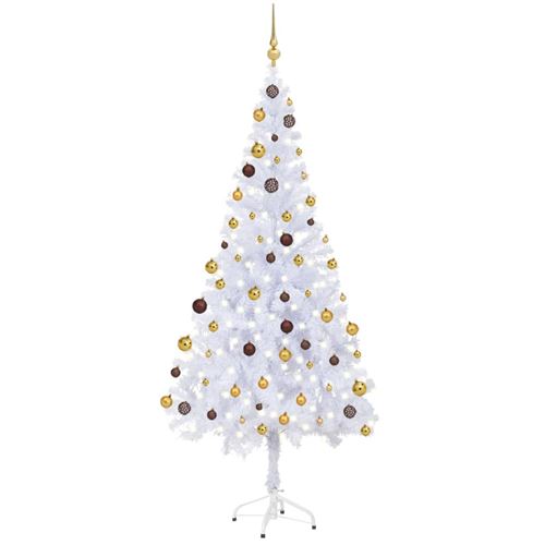 vidaXL Arbre de Noël artificiel avec LED et boules 180 cm 620 branches