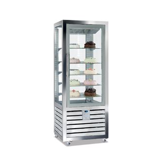 VITRINE NÉGATIVE VENTILÉE BI TEMPÉRATURE 1 PORTE 3 ÉTAGÈRES VERRE 264 L Isotech - 1