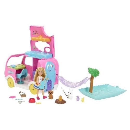 Non Communiqué Coffret Barbie Camping-Car De Chelsea - Poupée Mannequin - 3 Ans Et +