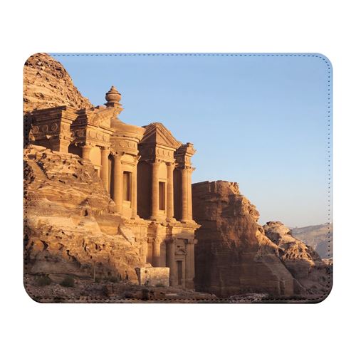 Fabulous Tapis de souris Simili Cuir Temple de Petra Jordanie