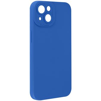 Coque pour iPhone 14 Silicone Mat Protection Caméra Avizar Bleu - 1