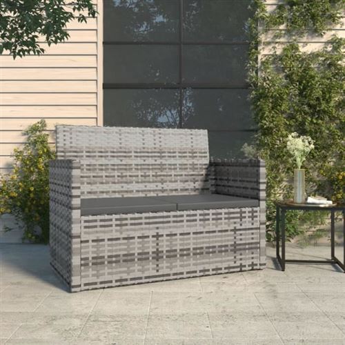 VIDAXL - Banc de jardin - 105 cm - Gris - Image 3