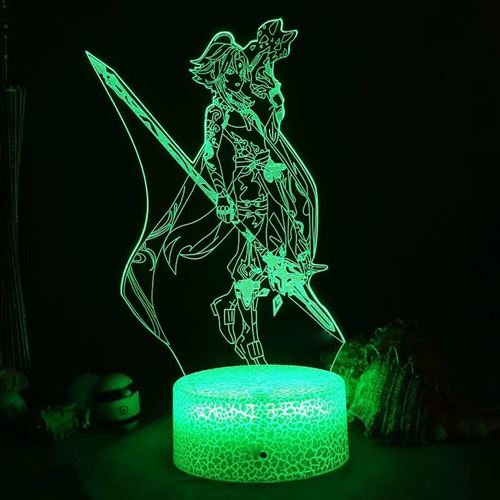 Lampe 3D Tactile Veilleuses Enfant MJ1443 Genshin Impact a 16 Couleurs avec Telecommande