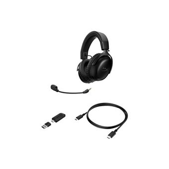 HyperX Cloud III S - Micro-casque - circum-aural - 2,4 GHz - sans fil - noir