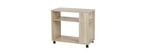 meuble de rangement avec 2 Étagères en bois MDF 70*35*61cm-marron