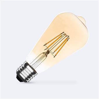 TechBrey Ampoule LED Filament E27 6W 600 lm Dimmable ST64 Gold No Flicker 4000K Blanc neutre - 1