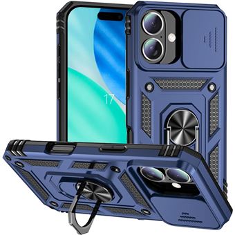 Coque IPhone 17 Pro Transparente Avec Anneau Magnétique - Support 360°, Protection Militaire, Compatible MagSafe - Noir