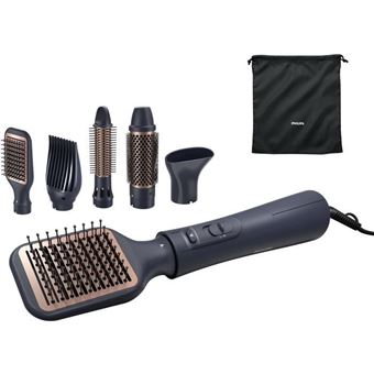 Sèche-cheveux Multifonction 5 En 1 COMBO - Fer à Friser, Lisseur, Brosse - 1000W Neuf Couleur Violet/gris/rose