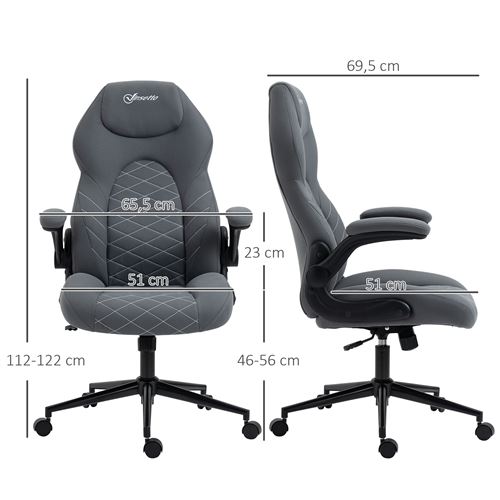 Chaise de bureau assise haute réglable 103-123H cm pivotant 360