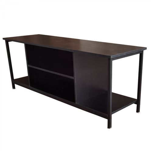 Meuble TV Tough - meuble buffet industriel - 130 cm de large - noir