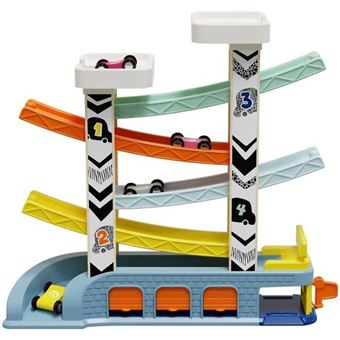 Circuit Automobile - Top Bright - 4 Voitures De Course - 4 Rampes - 2 Niveaux De Parking - Station-Service - 1