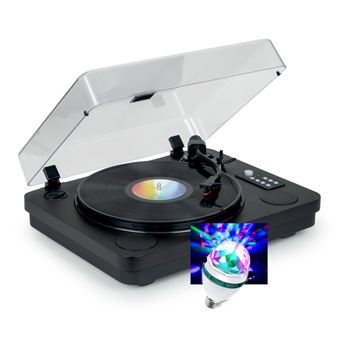 ANGELS HORN Platine Vinyle, Tourne Disque Système HiFi Bluetooth Tourne Disque Vinyle Vintage Avec Enceintes Detagere Courroie A 2 Vitesses Preampli Phono Integre Et Cartouche At 3600l