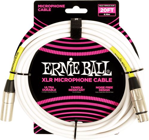Ernie Ball Blanc Câble Micro Xlr Mâle-Femelle - 6 M - Image 3