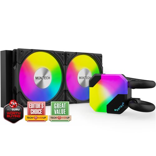 Non Communiqué Noir Montech Kit Watercooling Aio 240Mm (Noir)