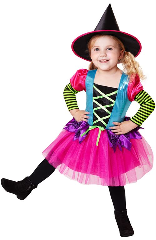 Déguisement De Sorcière - Fluo - Enfant - 4/5 ans (104 à 110 cm) WIDMANN