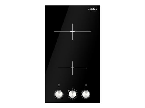 Airlux DOMINO ATH32MC - Vitrocéramique - 2 plaques de cuisson - Niche - largeur : 27 cm - profondeur : 49 cm - noir