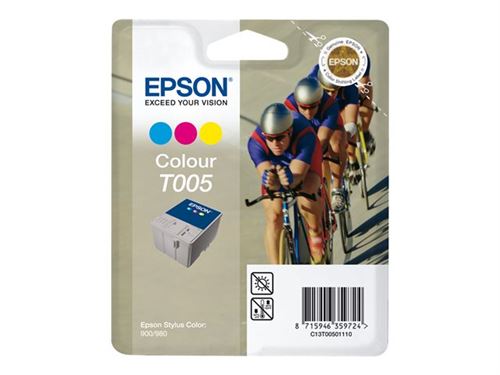 Epson T005 - couleur (cyan, magenta, jaune) - originale - cartouche d'encre