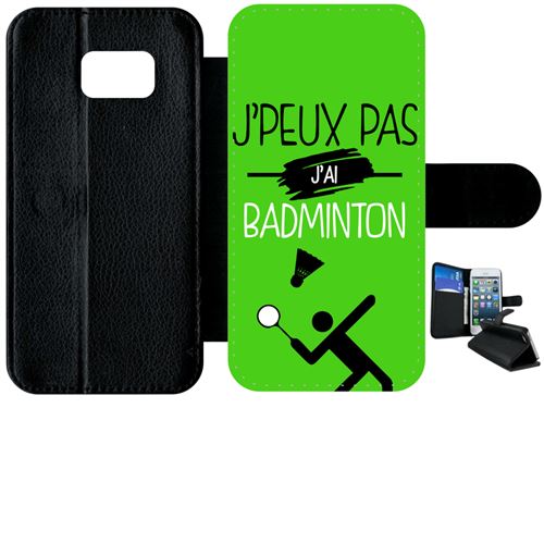 Etui à rabat samsung galaxy s7 edge j peux pas j ai badminton 11