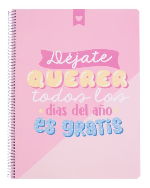 Cahier Couverture Polypropylene A4 Pautado Microperforado Carouge Blue & Pink