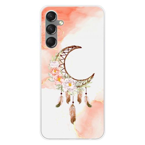 Coque en silicone imprimée compatible Samsung Galaxy A24 4G Dreamcatcher Lune