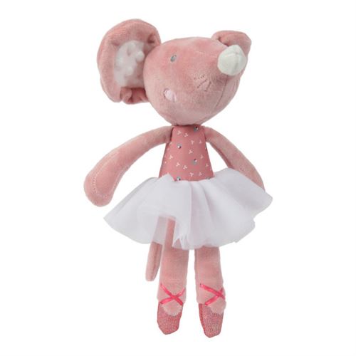 Souris peluche 27cm rose CP9620