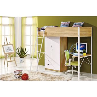 530 Sur Subleem Lit Enfant Avec Bureau Et Armoire Emilie Blanc