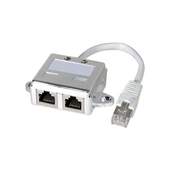 RJ45 1 à 2 Porte Femelle à Femelle Ethernet Réseau LAN Adaptateur doubleur  Prise