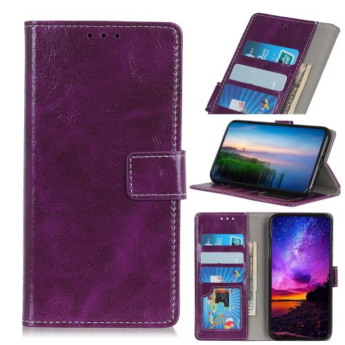 Etui en PU Cheval fou violet avec support pour Apple iPhone 5.8 pouces (2019)
