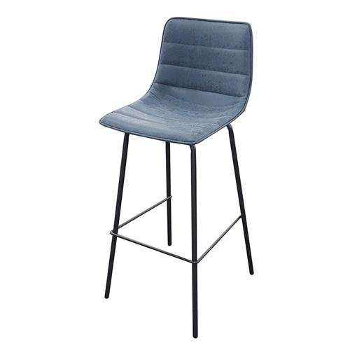 Tabouret de bar industriel brooklyn - h. 92 cm - bleu